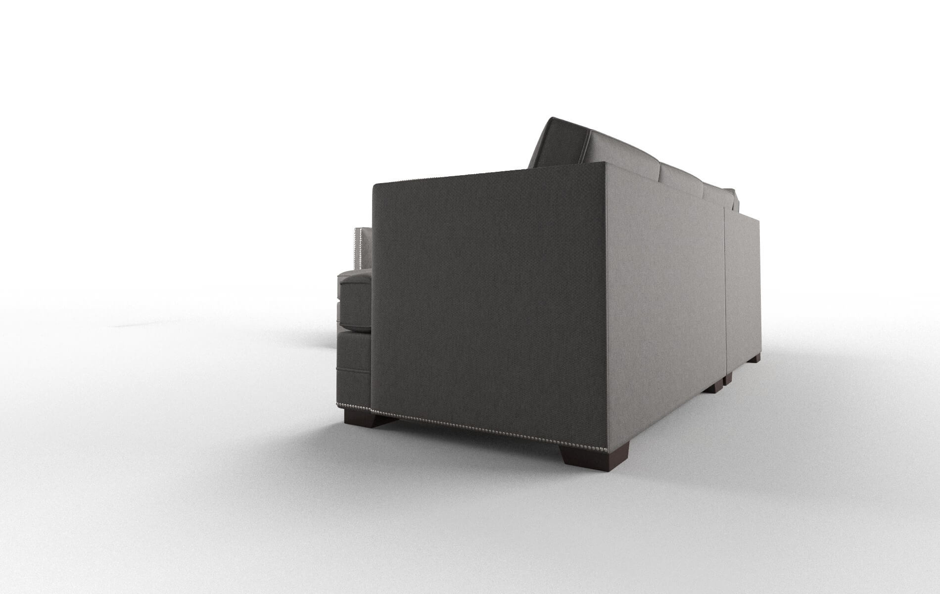 Riga Cosmo Charcoal Sectional espresso legs 4