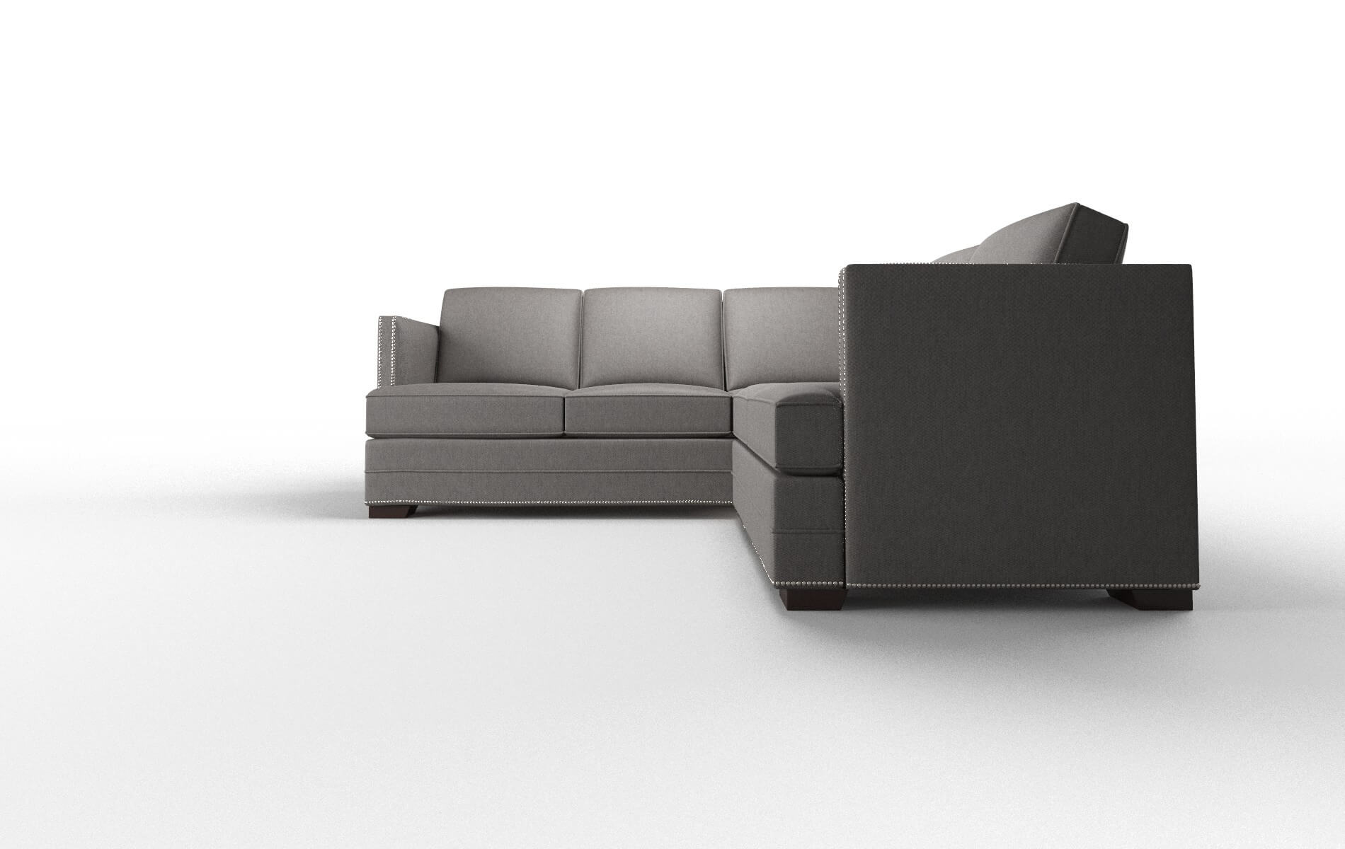Riga Cosmo Charcoal Sectional espresso legs 5
