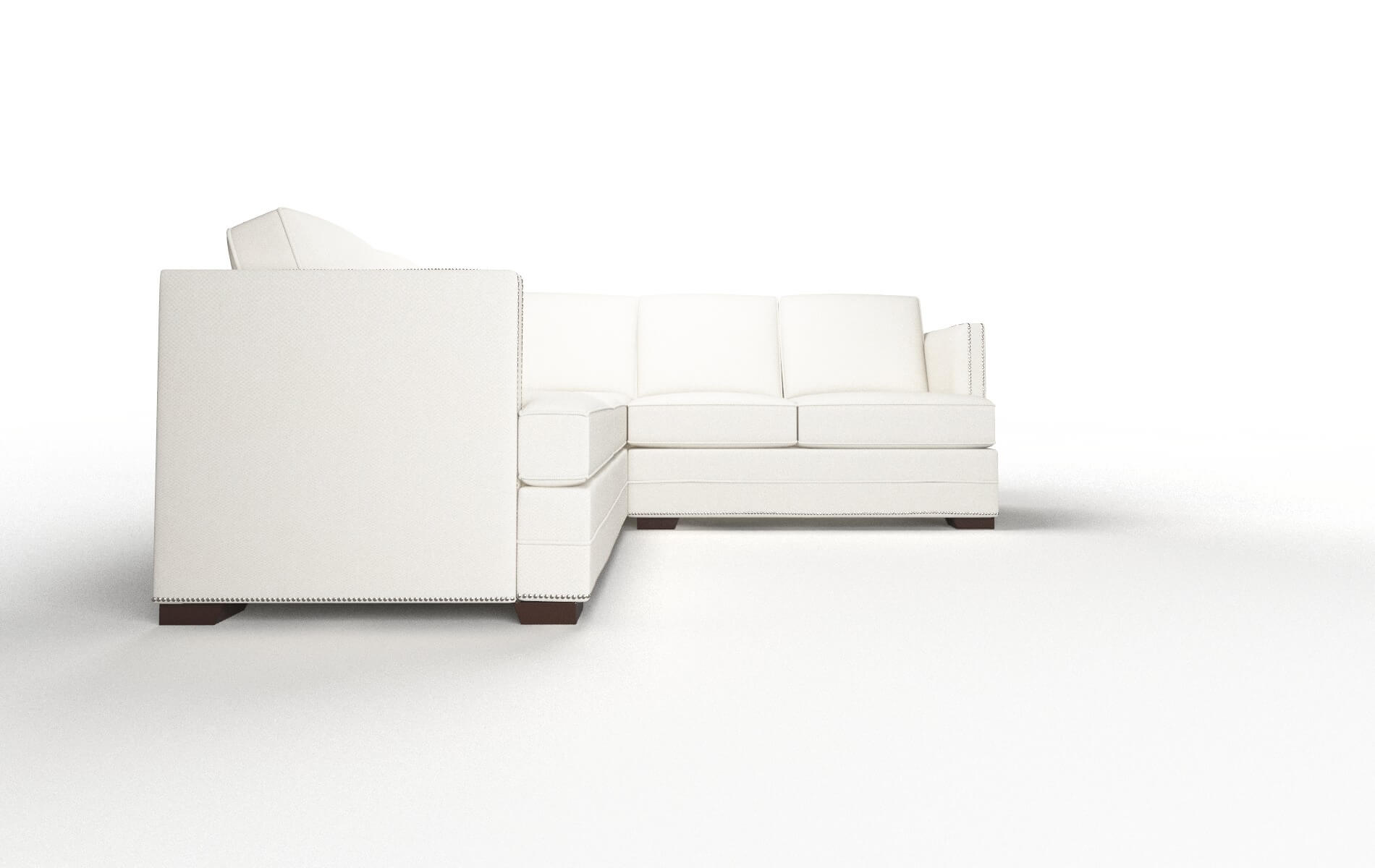 Riga Cosmo Ivory Sectional espresso legs 2