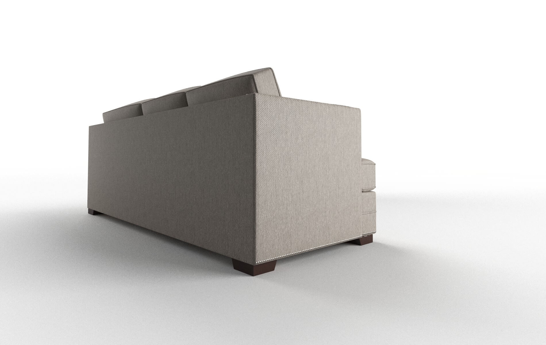 Riga Cosmo Taupe Sectional espresso legs 3