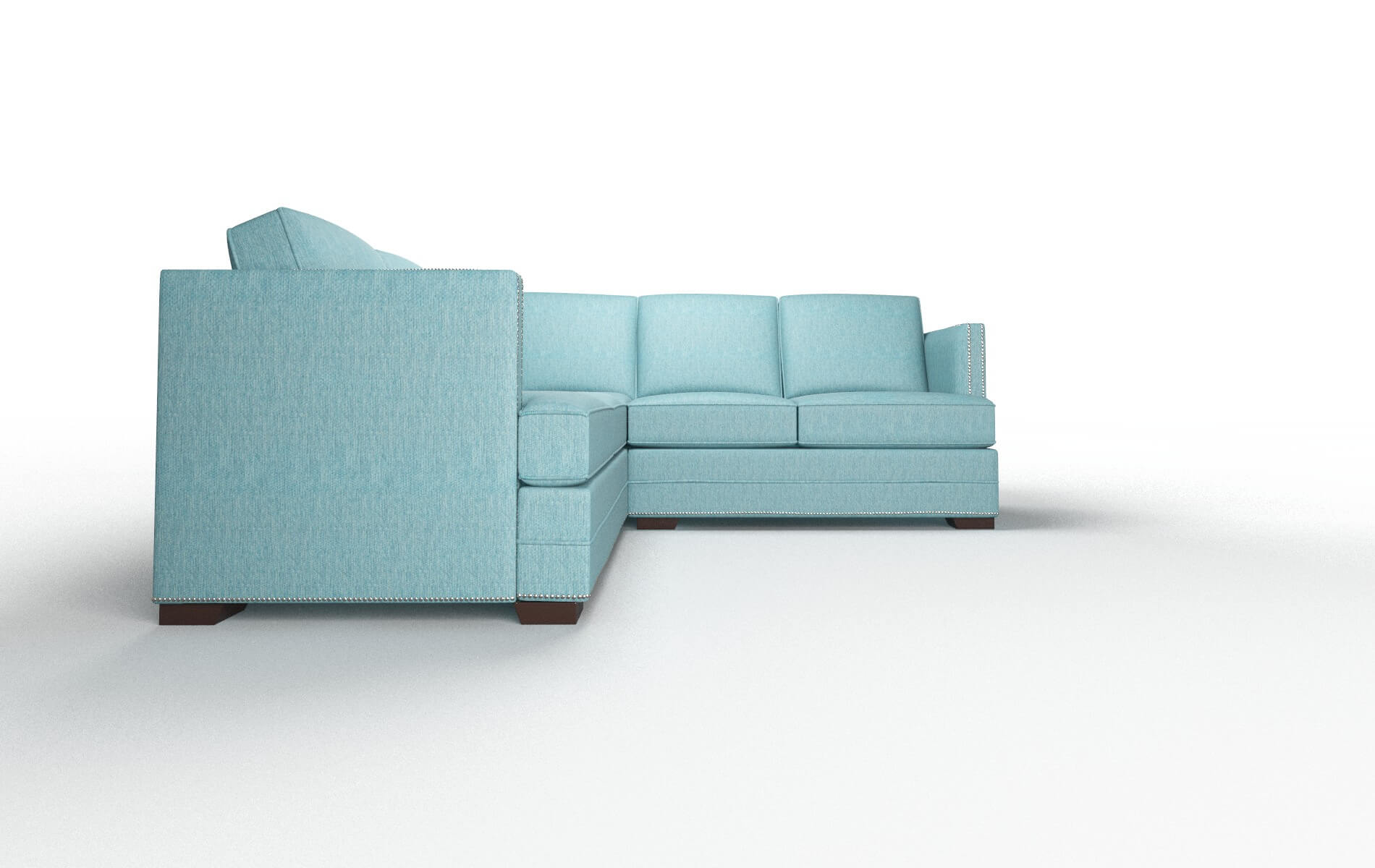 Riga Cosmo Turquoise Sectional espresso legs 2