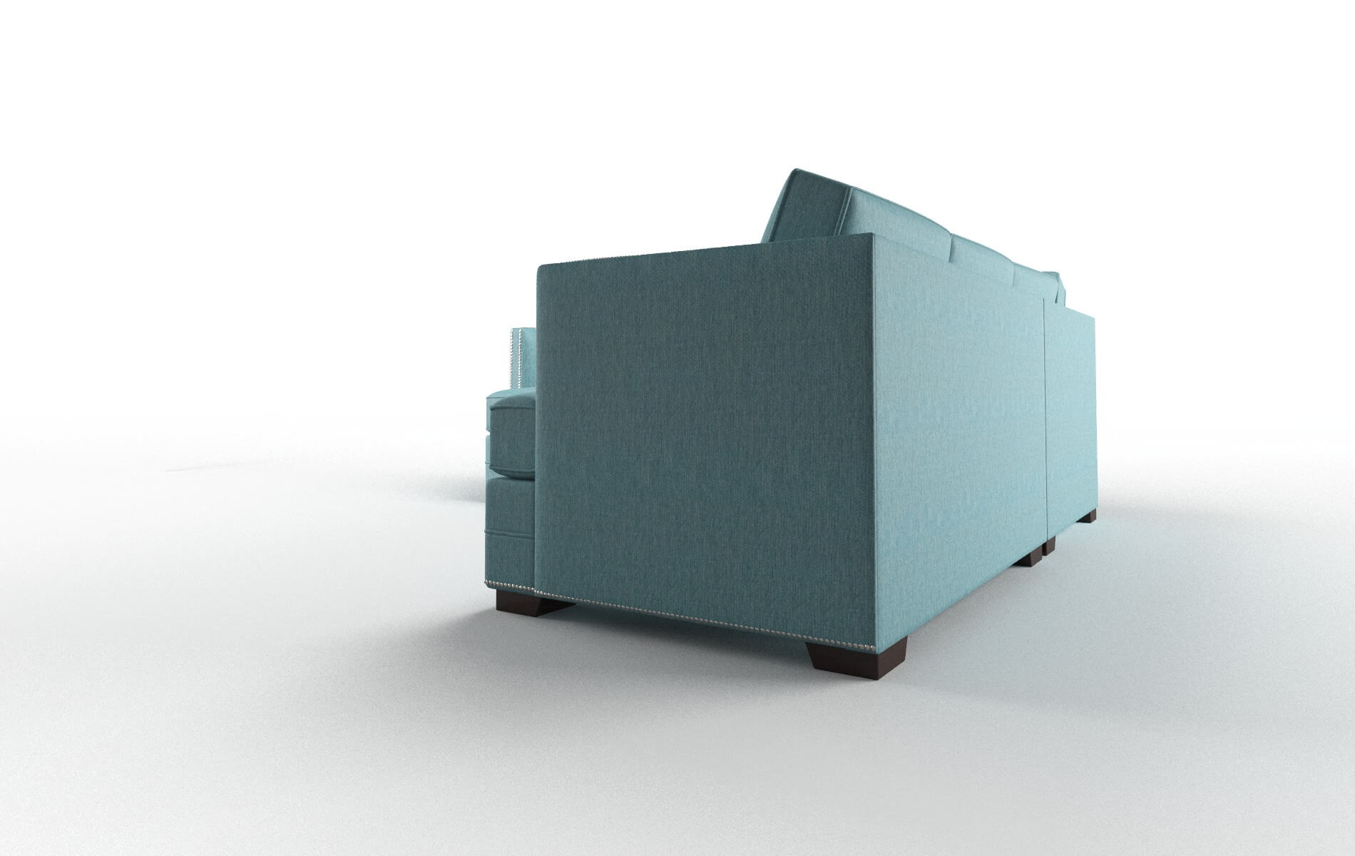 Riga Cosmo Turquoise Sectional espresso legs 4
