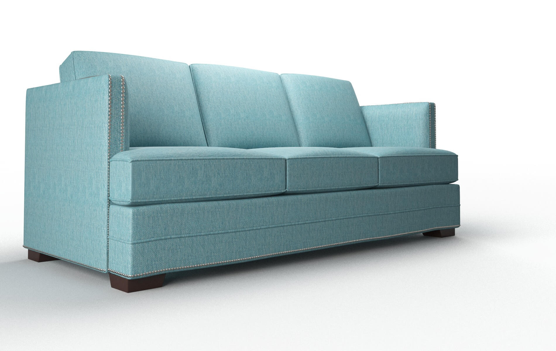 Riga Cosmo Turquoise Sofa espresso legs 2