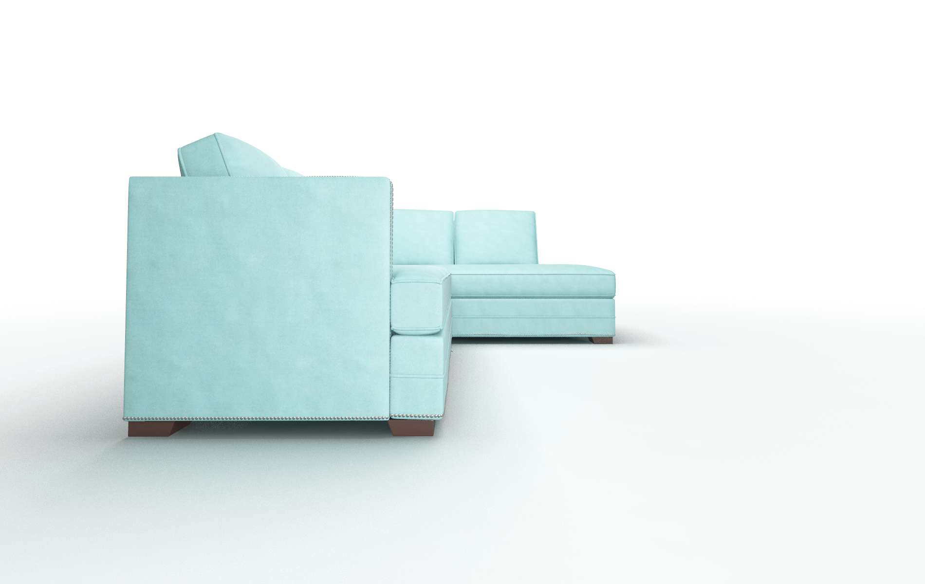 Riga Curious Turquoise Panel espresso legs 3
