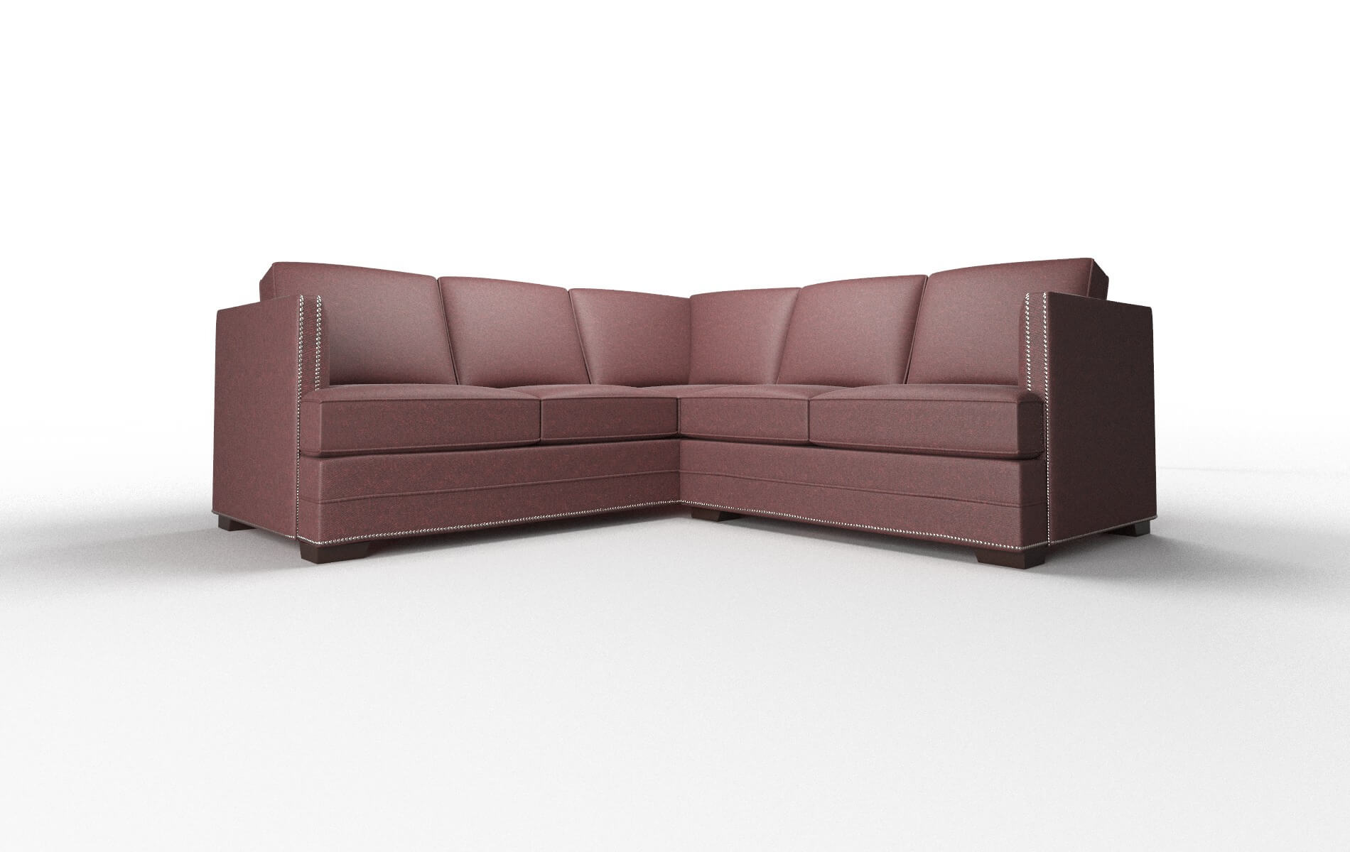 Riga Derby Berry Sectional espresso legs 1