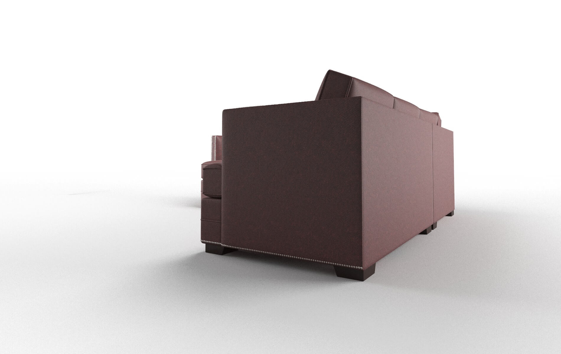 Riga Derby Berry Sectional espresso legs 4