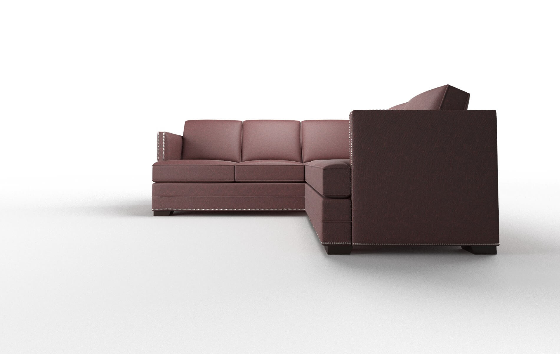 Riga Derby Berry Sectional espresso legs 5