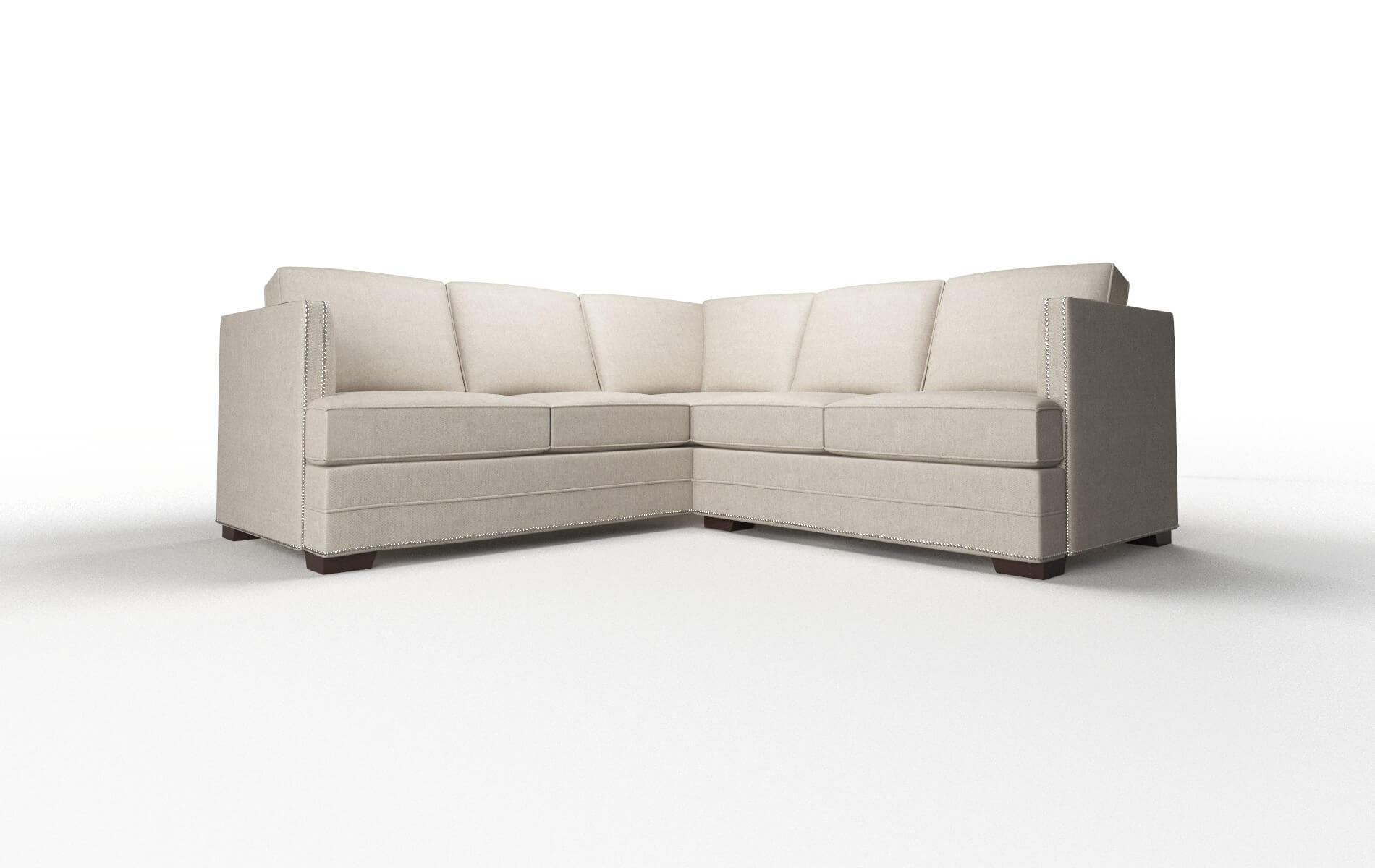 Riga Derby Linen Sectional espresso legs 1