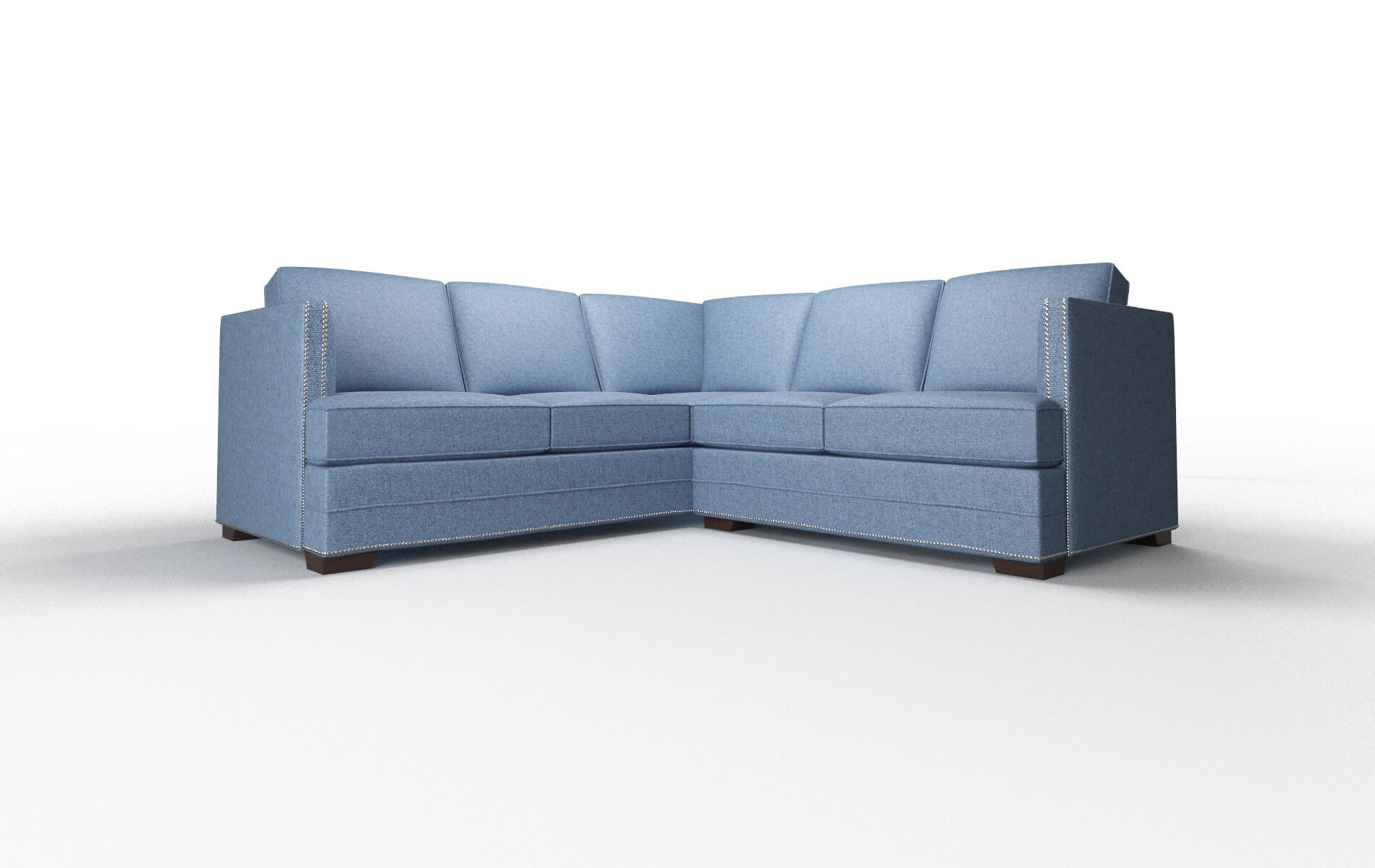 Riga Derby Navy Sectional espresso legs 1