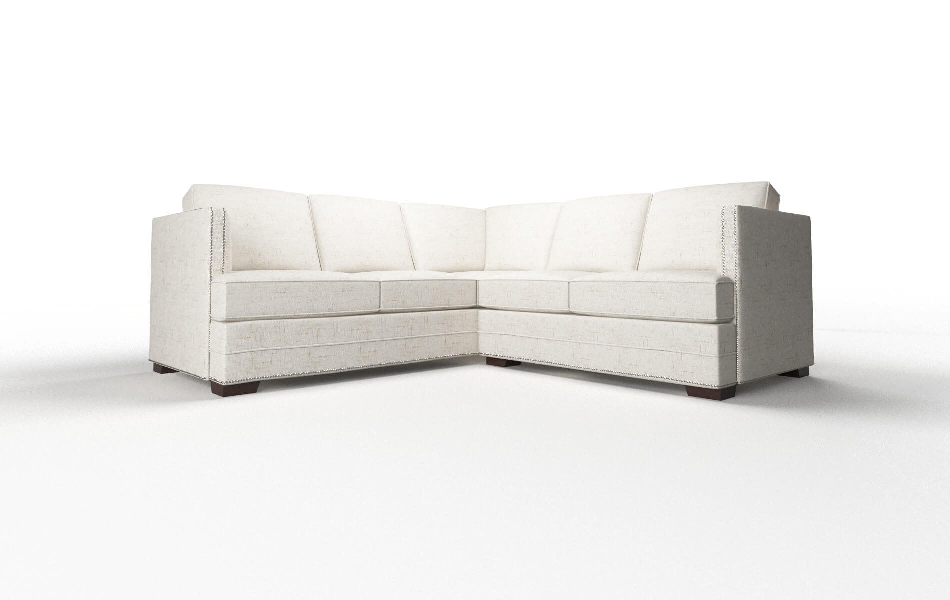 Riga Derby Taupe Sectional espresso legs 1