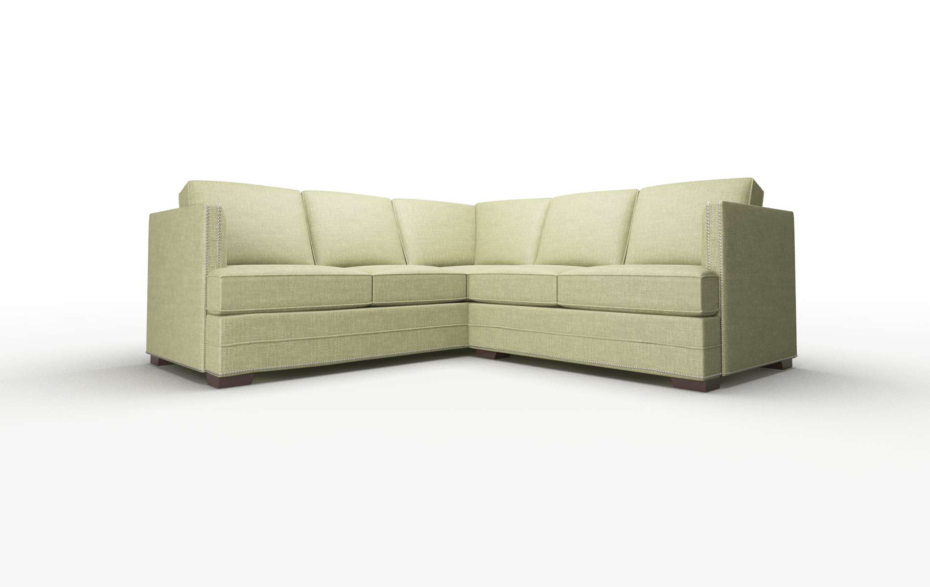 Riga Durham Lime Sectional espresso legs 1