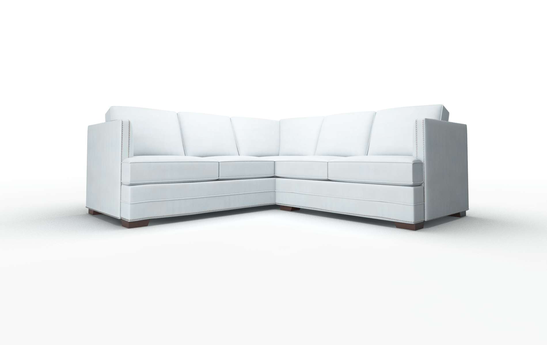 Riga Hathaway Aqua Sectional espresso legs 1