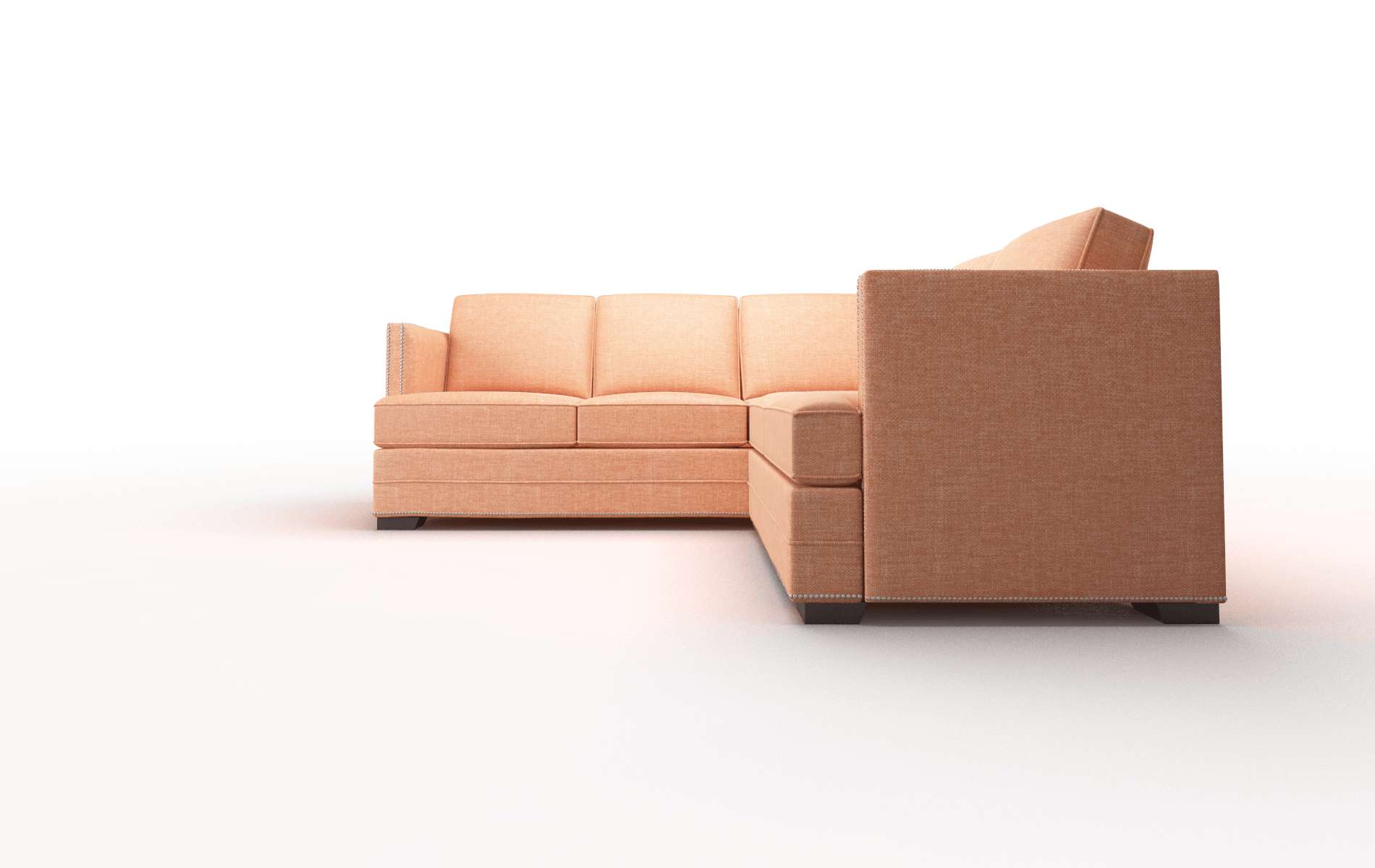 Riga Hepburn Appricot Sectional espresso legs 5