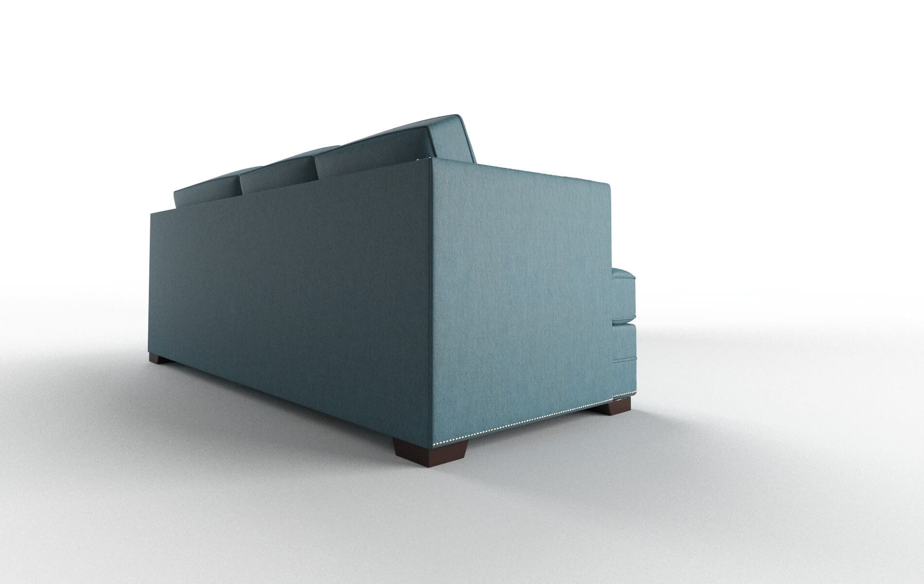 Riga Hepburn Teal Sectional espresso legs 3