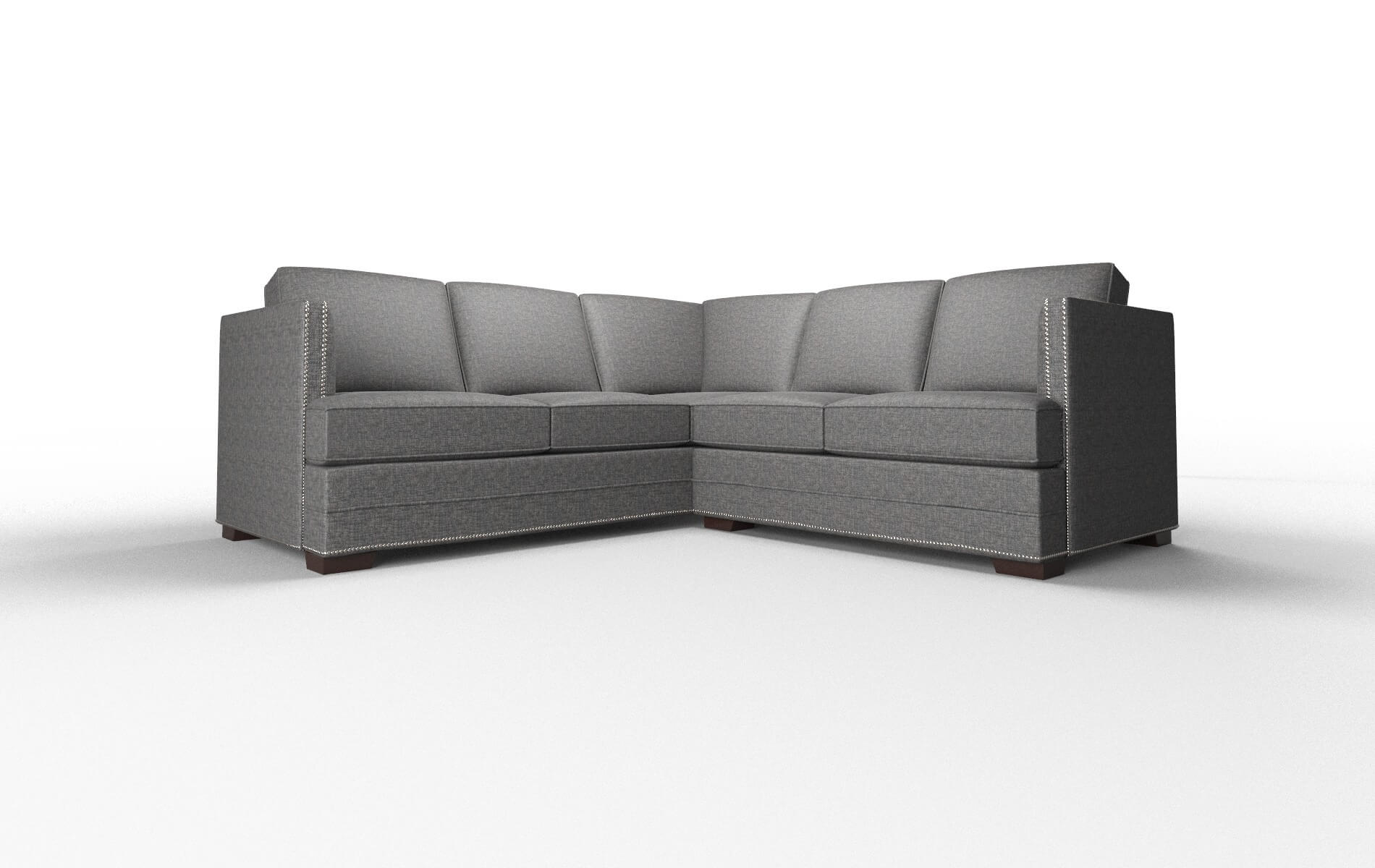 Riga Insight Charcoal Sectional espresso legs 1