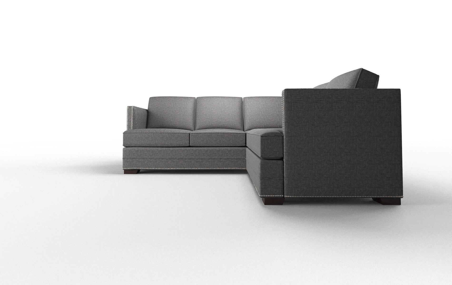Riga Insight Charcoal Sectional espresso legs 5