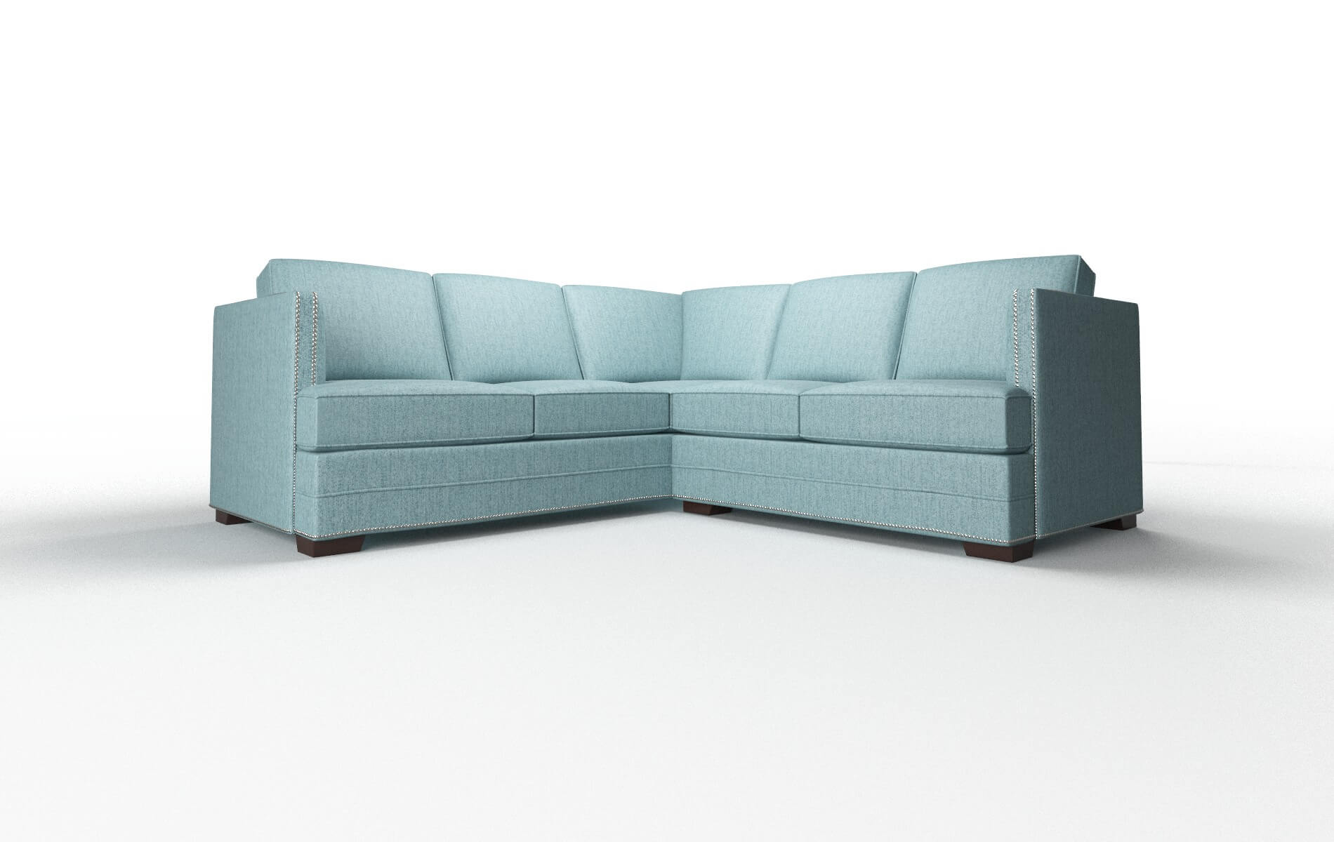 Riga Insight Peacock Sectional espresso legs 1