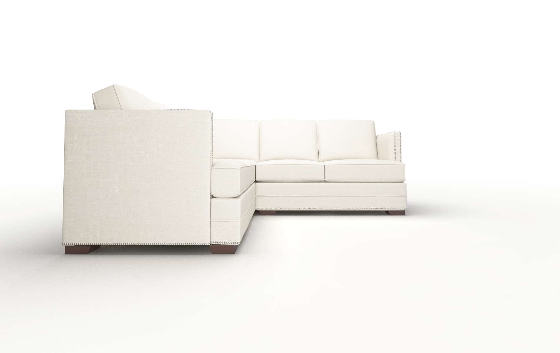 Riga Keylargo Almond Sectional espresso legs 2