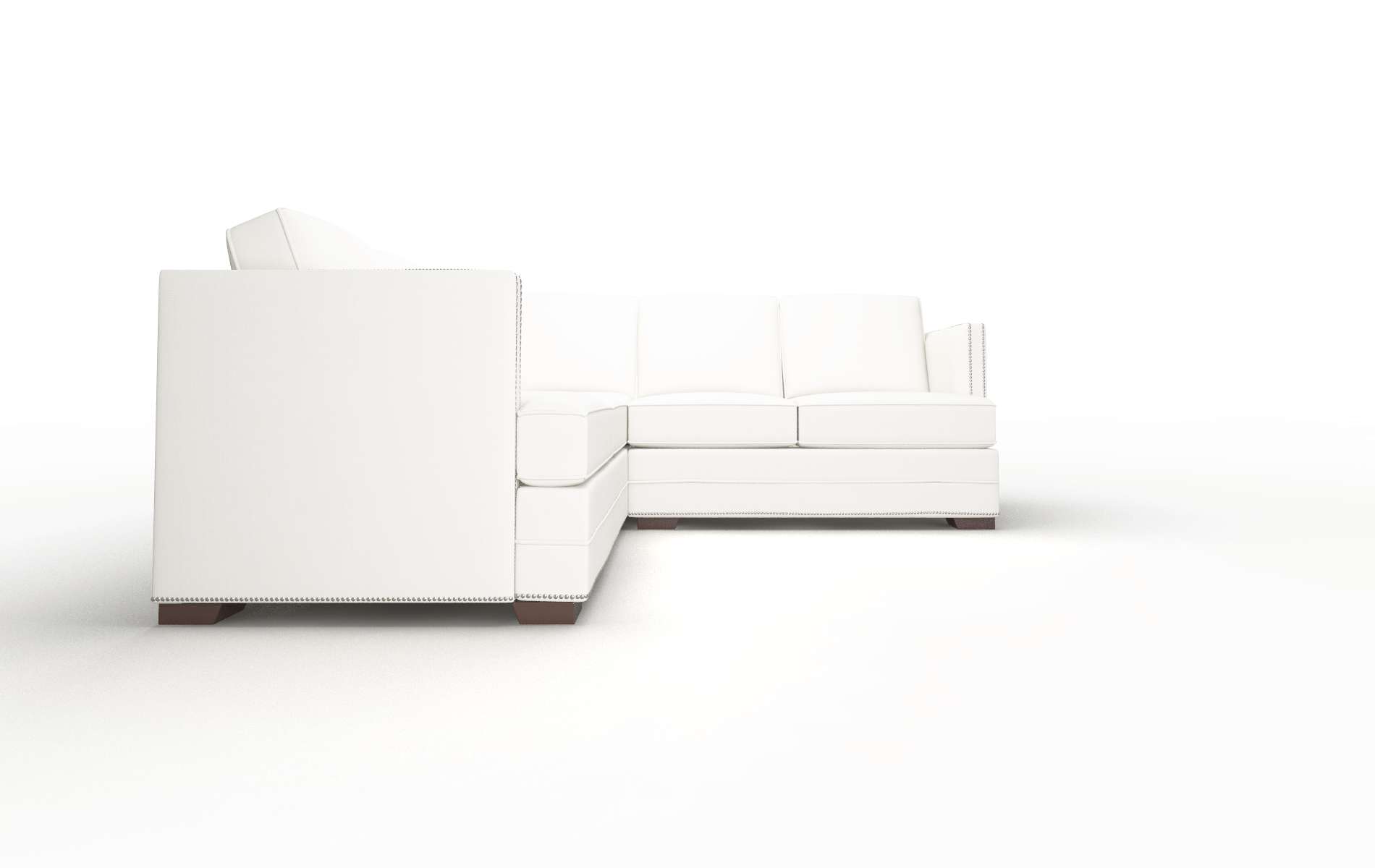 Riga Keylargo Oatmeal Sectional espresso legs 2