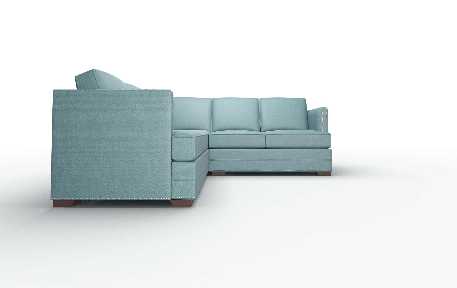 Riga Leslie Peacock Sectional espresso legs 2