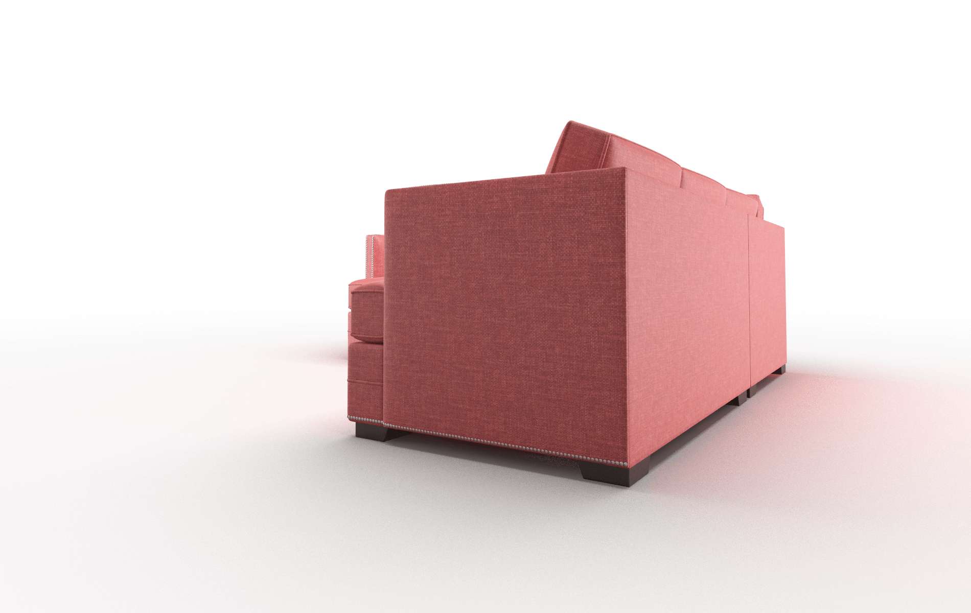 Riga Leslie Poppy Sectional espresso legs 4