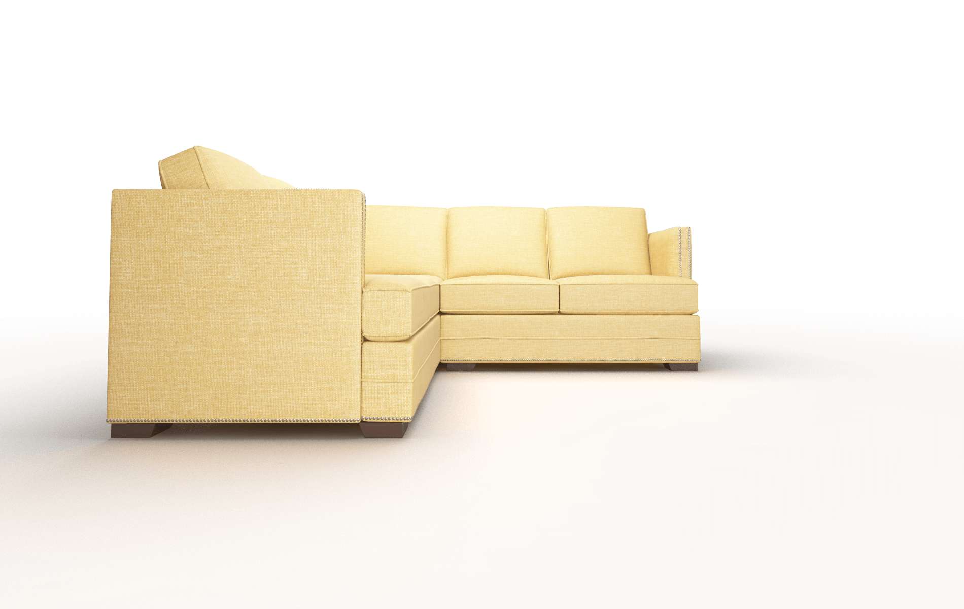 Riga Leslie Saffron Sectional espresso legs 2