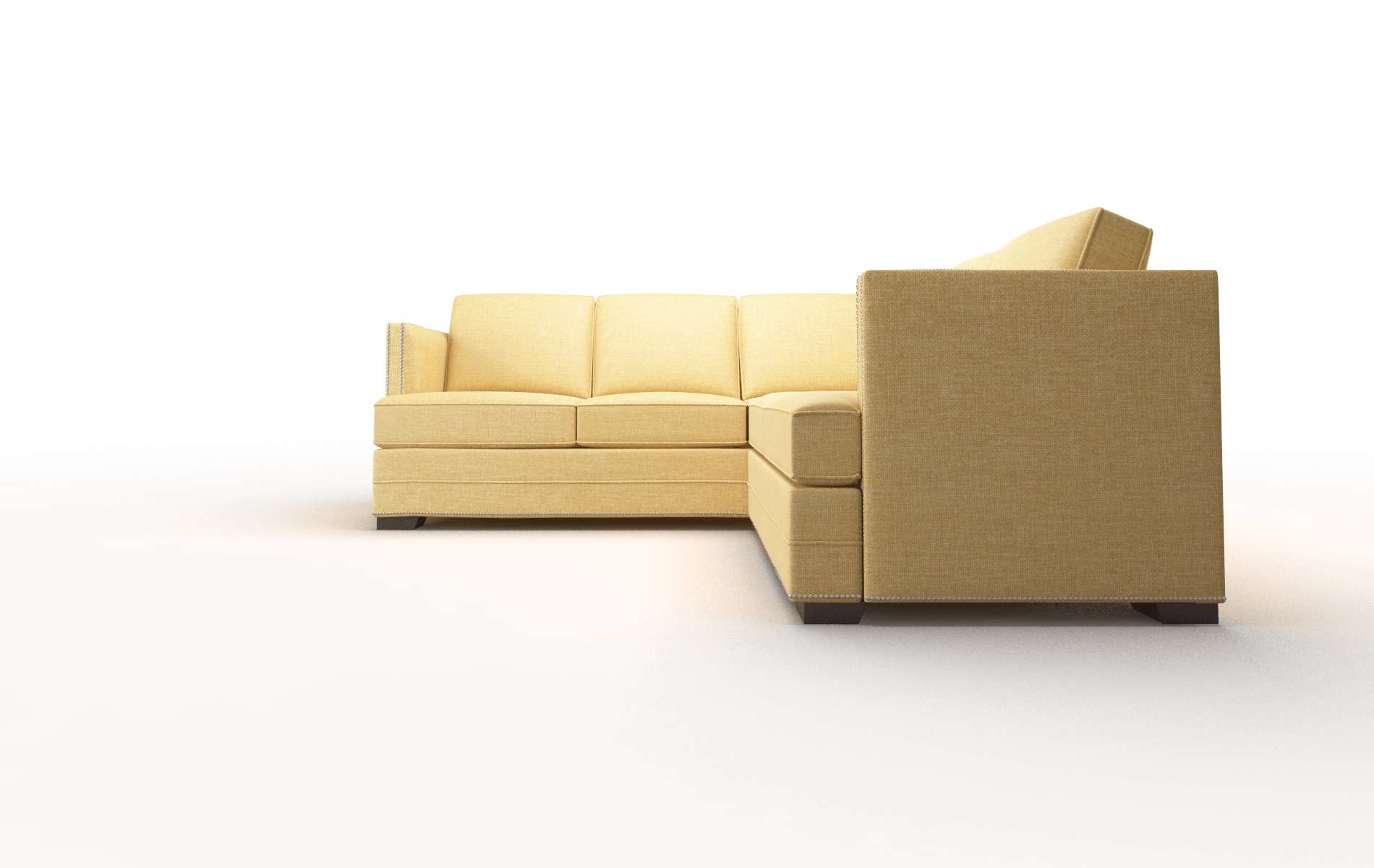 Riga Leslie Saffron Sectional espresso legs 5