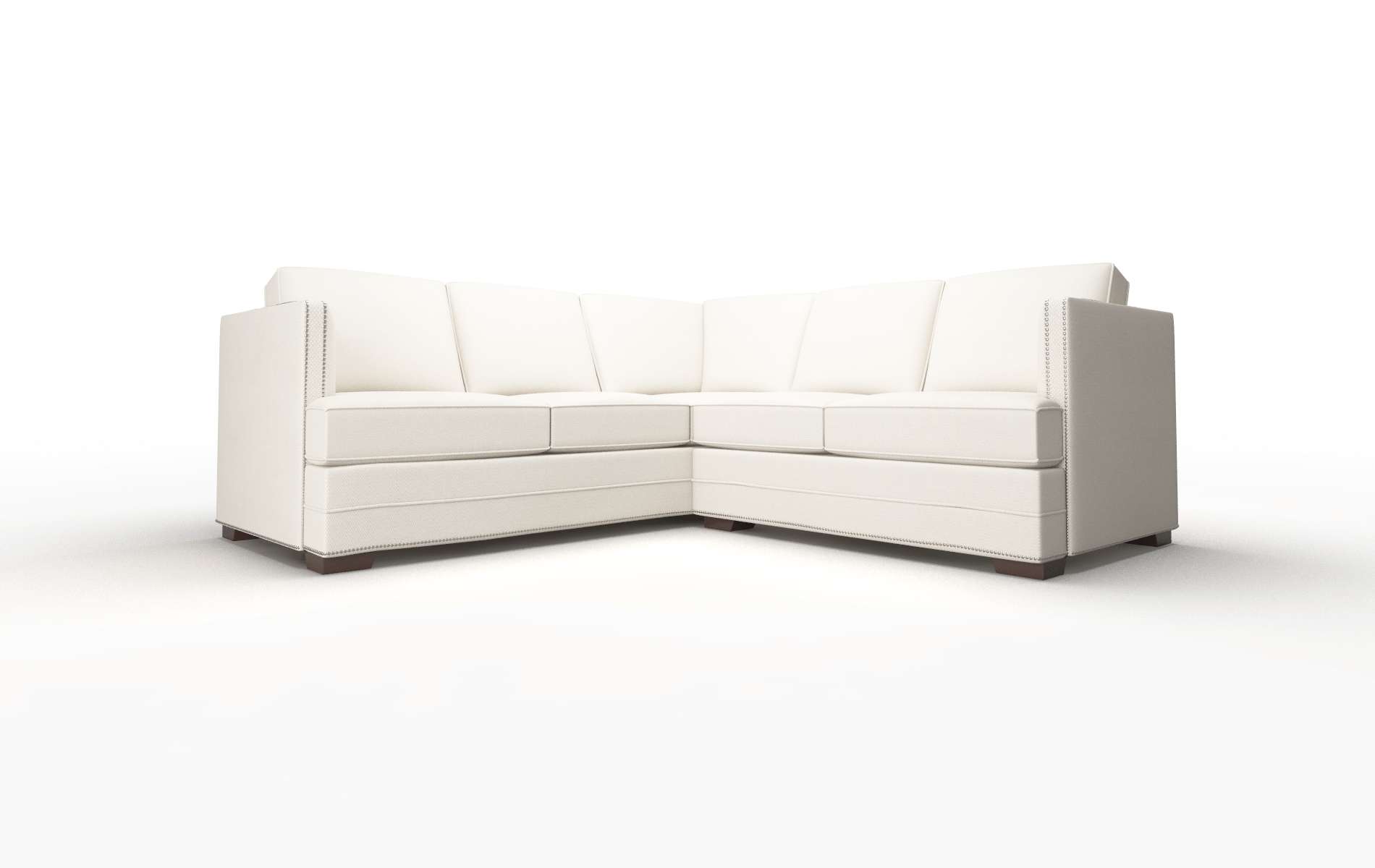 Riga Malibu Linen Sectional espresso legs 1