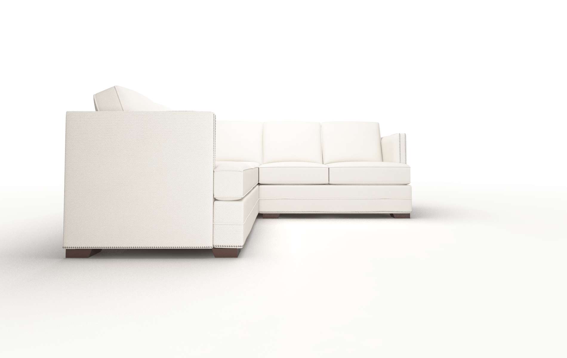 Riga Malibu Linen Sectional espresso legs 2