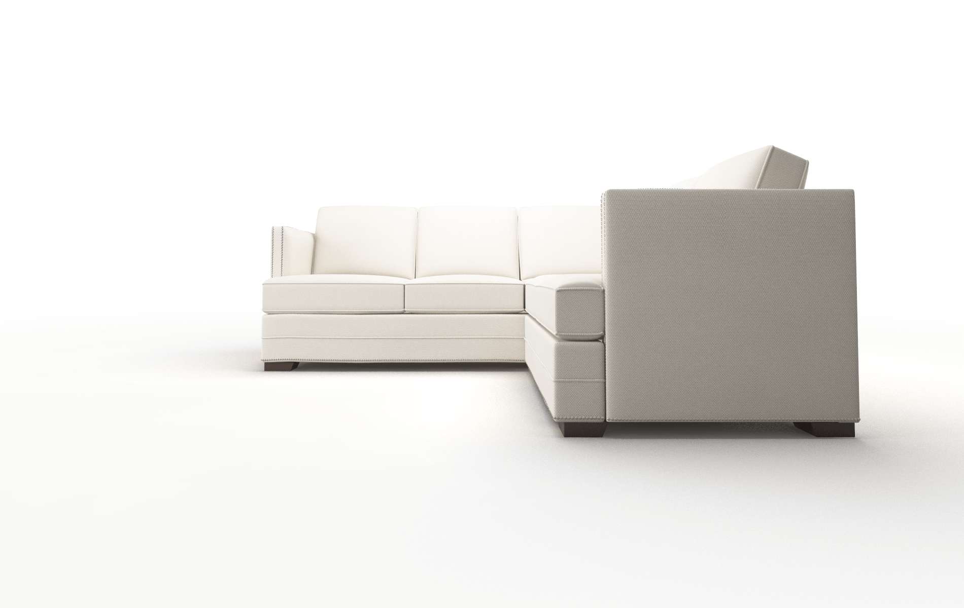 Riga Malibu Linen Sectional espresso legs 5