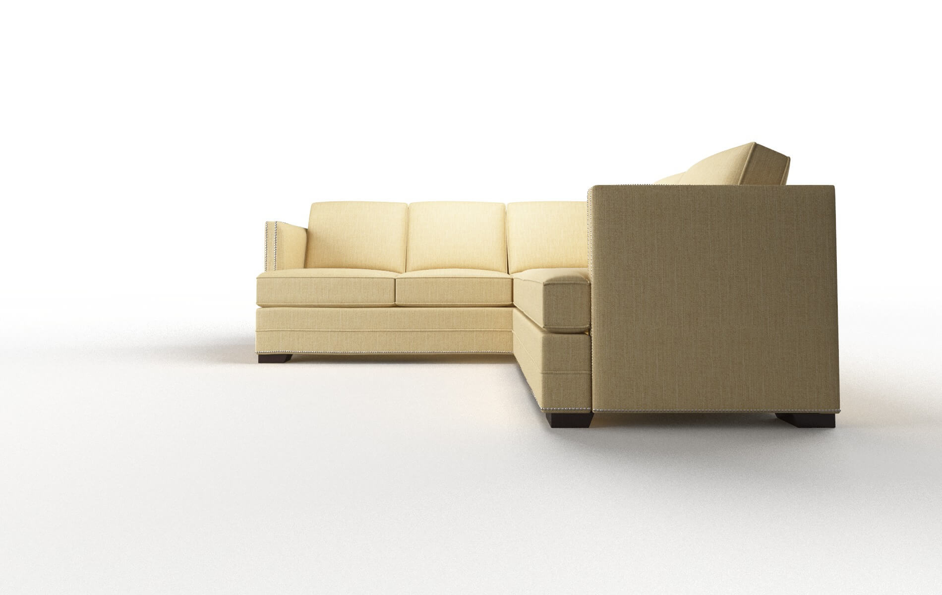 Riga Malibu Maize Sectional espresso legs 5