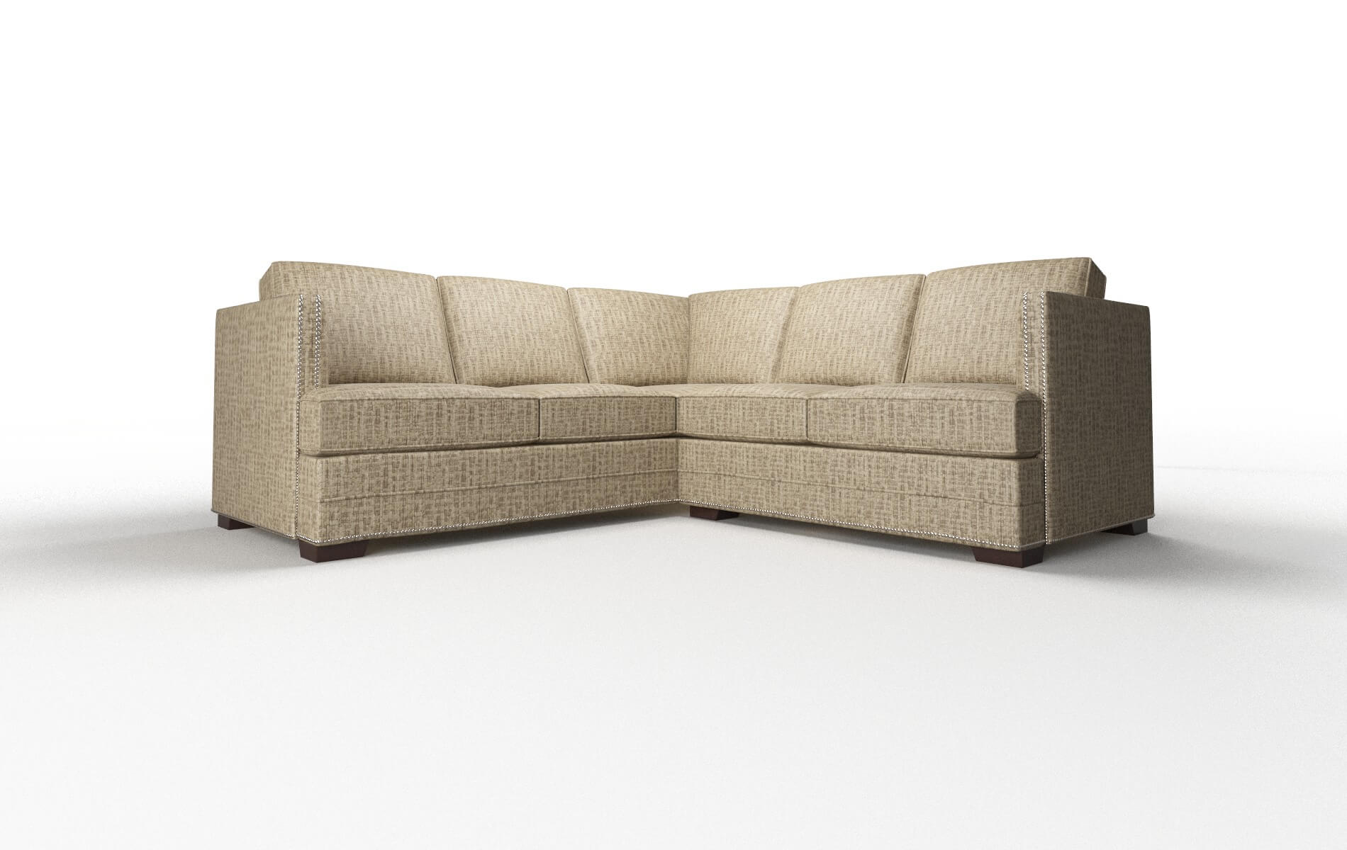 Riga Marcy camel Sectional Espresso Legs  1