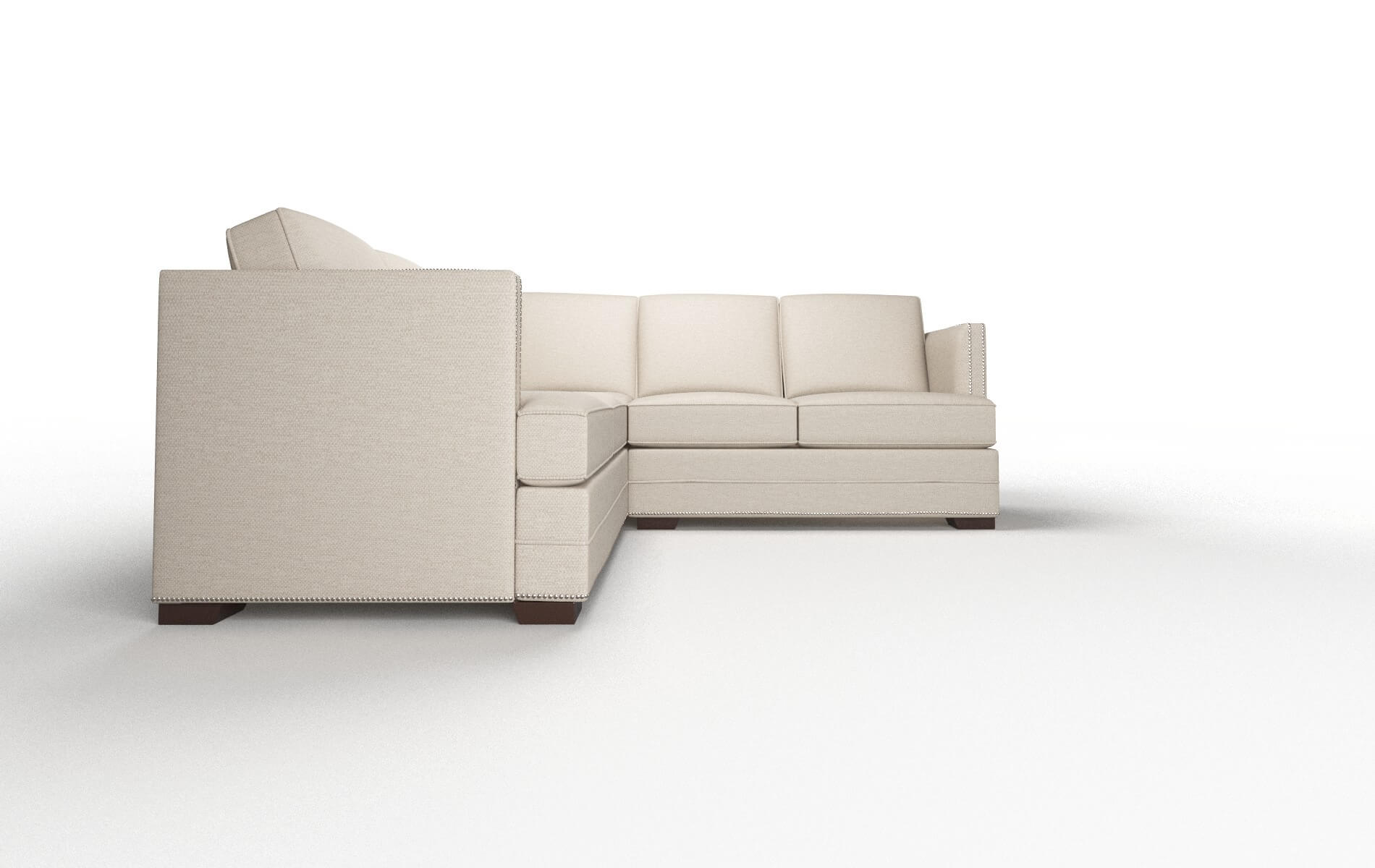 Riga Naples Almond Sectional espresso legs 2