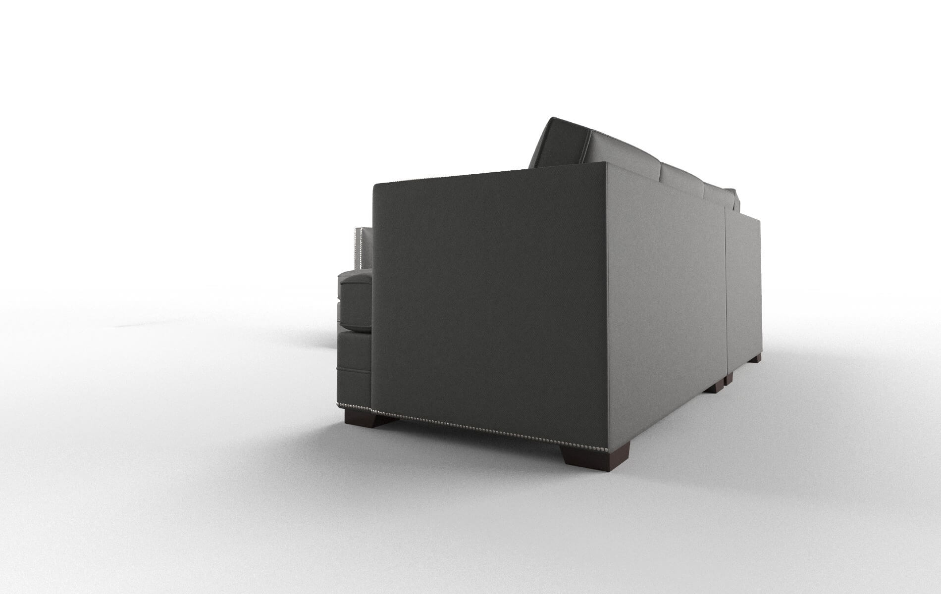 Riga Oakley Charcoal Sectional espresso legs 4