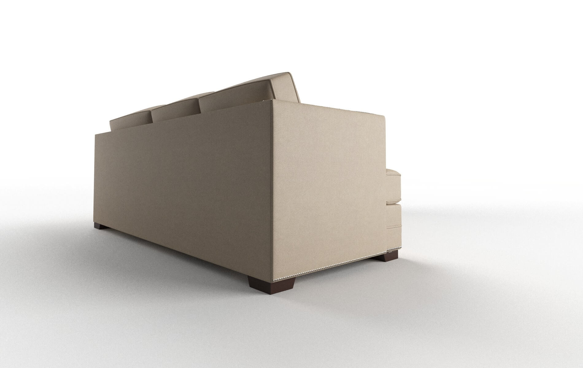 Riga Oakley Taupe Sectional espresso legs 3