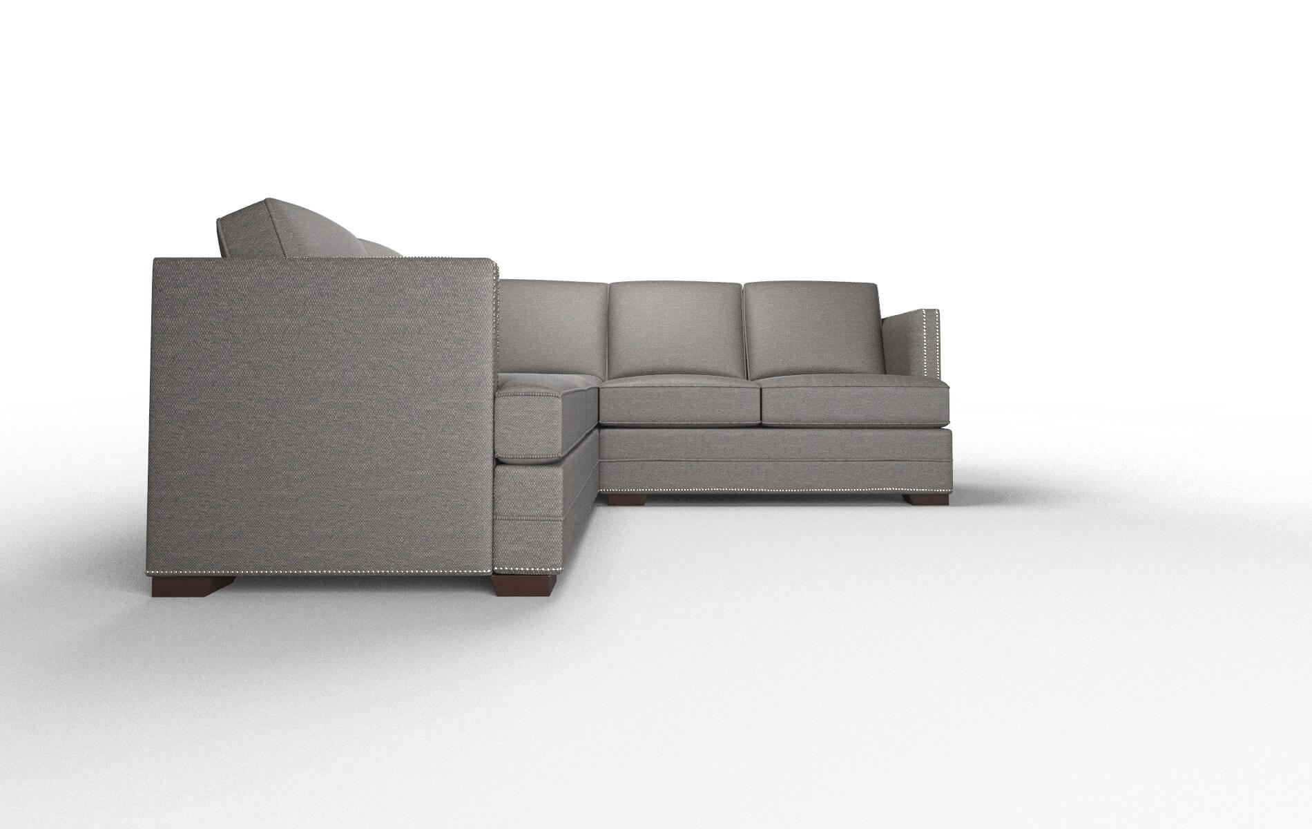 Riga Oscar Grey Sectional espresso legs 2