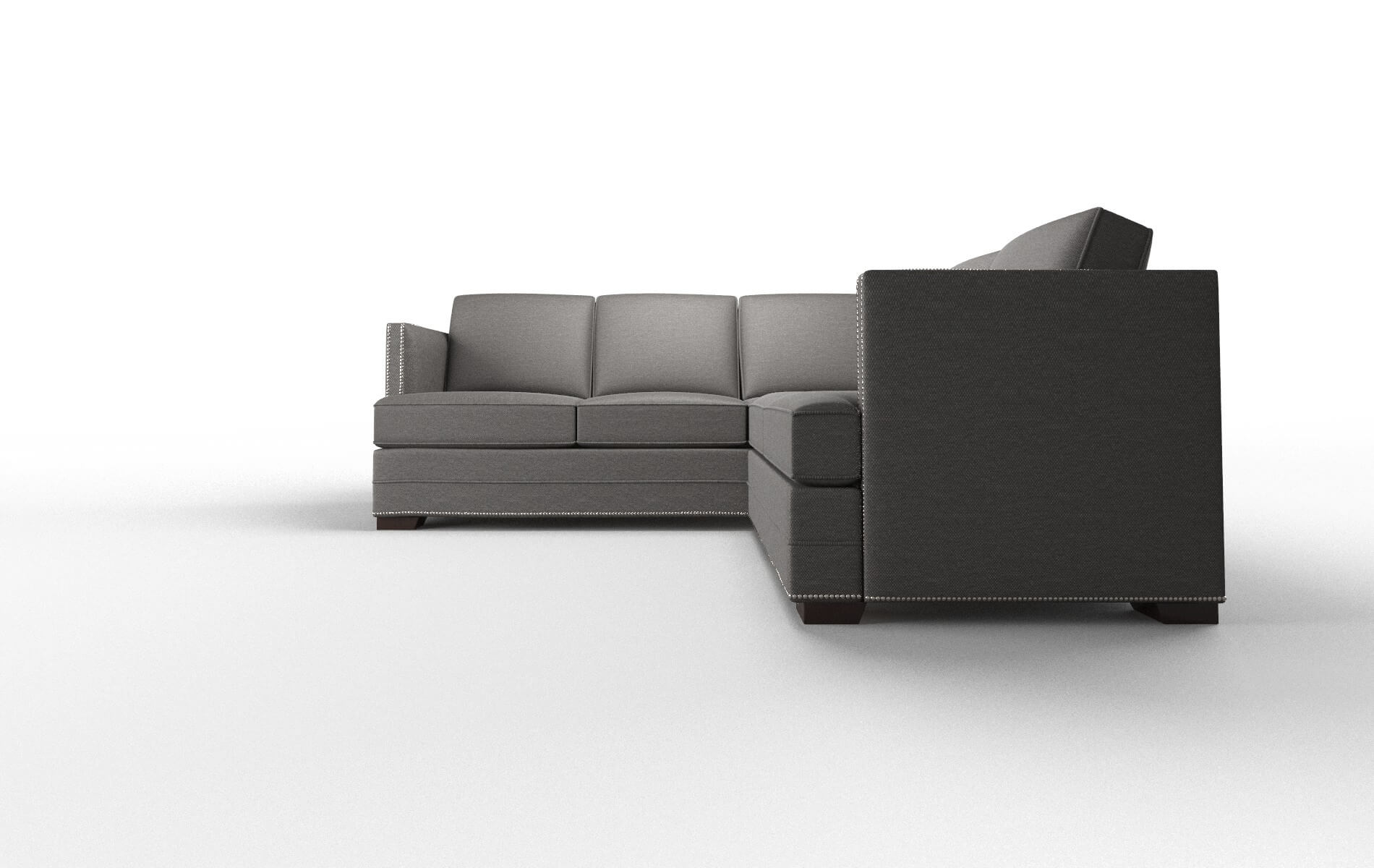 Riga Oscar Grey Sectional espresso legs 5