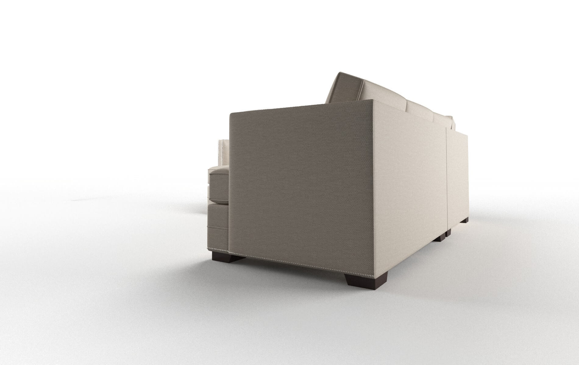 Riga Oscar Linen Sectional espresso legs 4