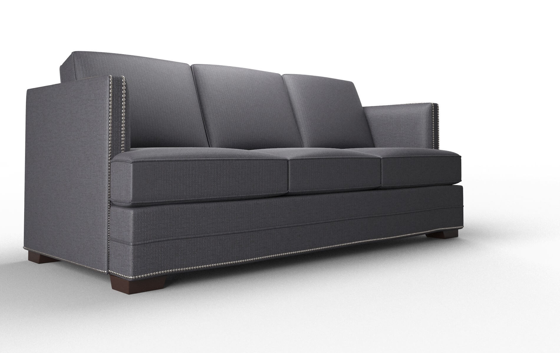 Riga Parker Charcoal Sofa espresso legs 2
