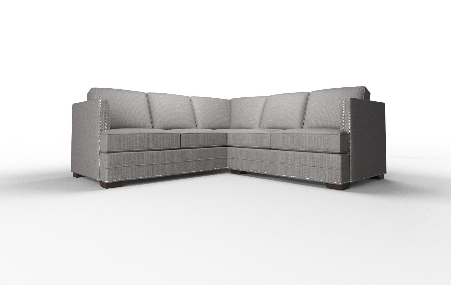 Riga Parker Graphite Sectional espresso legs 1