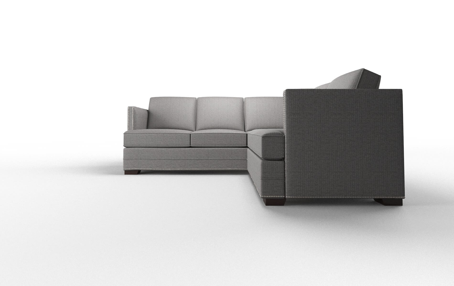 Riga Parker Graphite Sectional espresso legs 5
