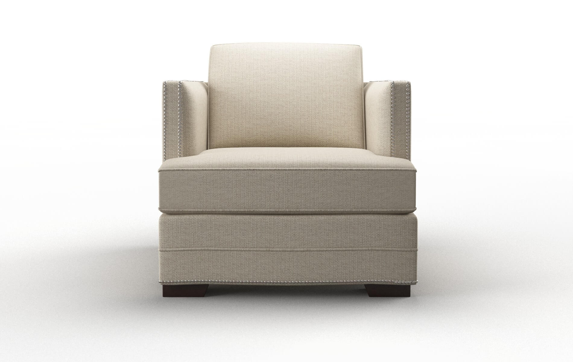 Riga Parker Linen Chair espresso legs 1