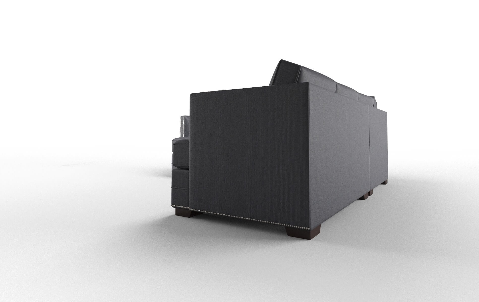 Riga Parker Midnight Sectional espresso legs 4