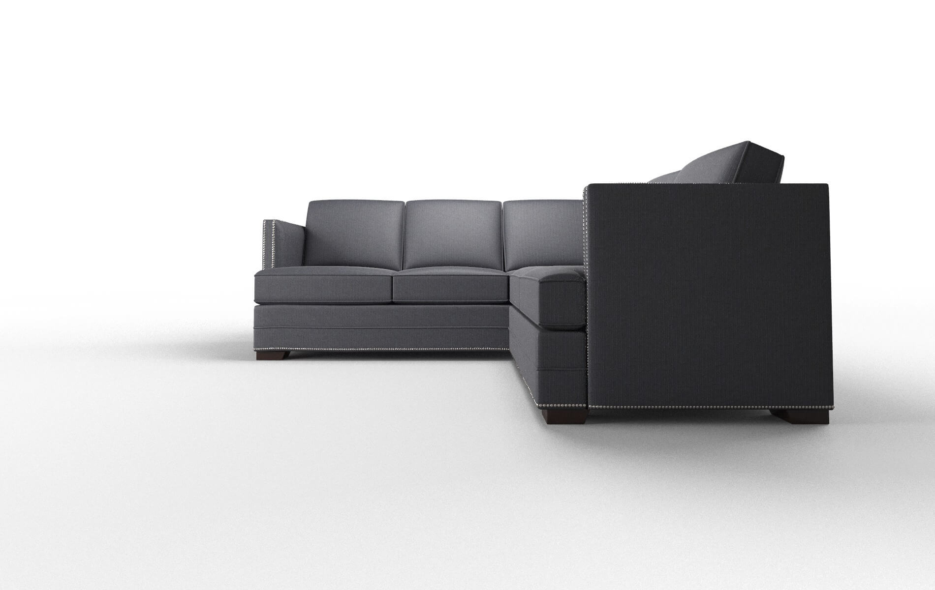 Riga Parker Midnight Sectional espresso legs 5