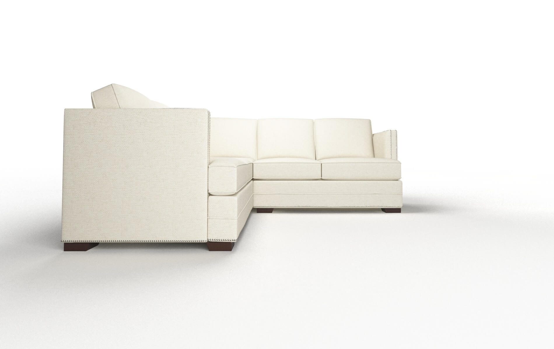 Riga Phoenix Ivory Sectional espresso legs 2