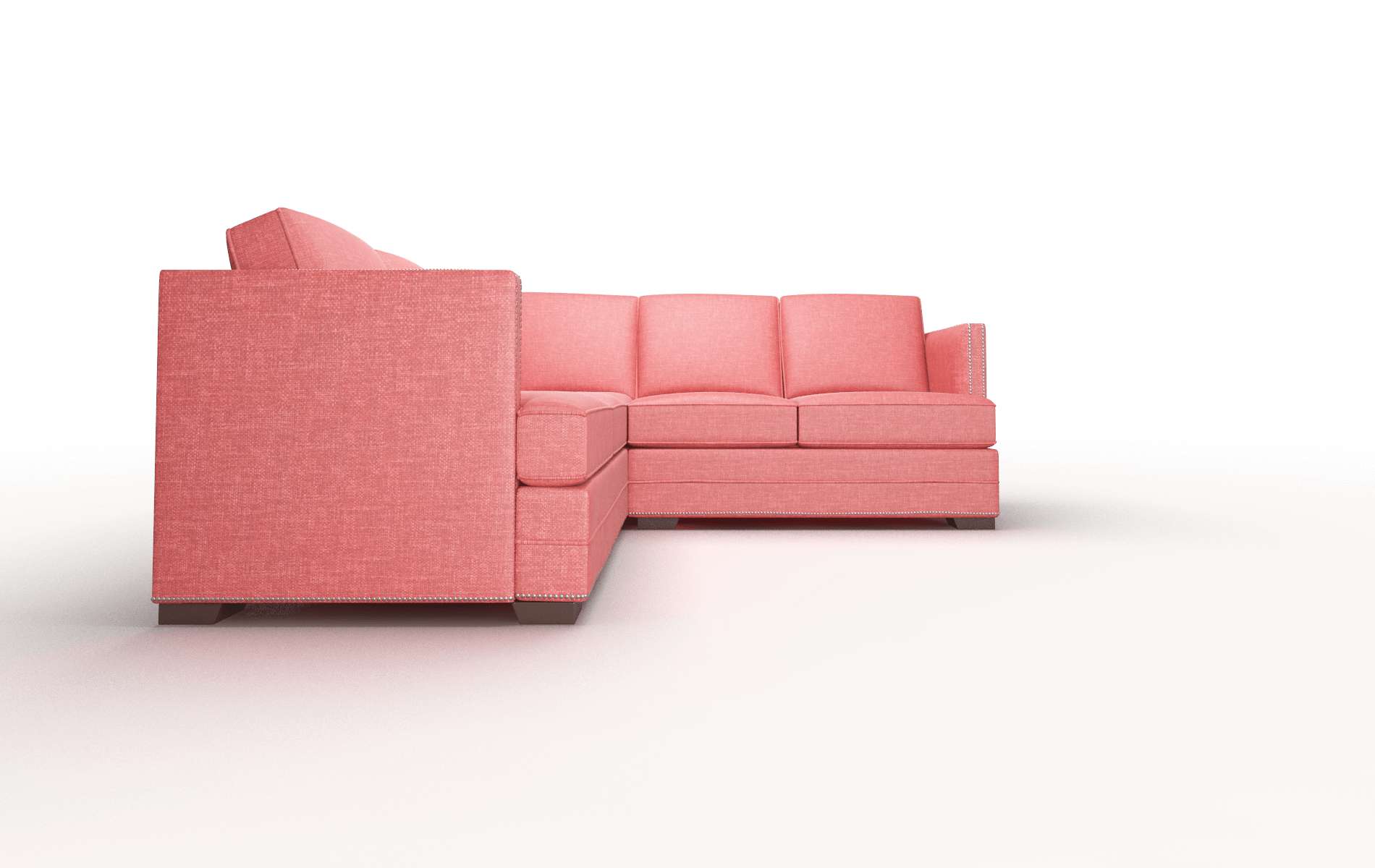 Riga Portland Berry Sectional espresso legs 2