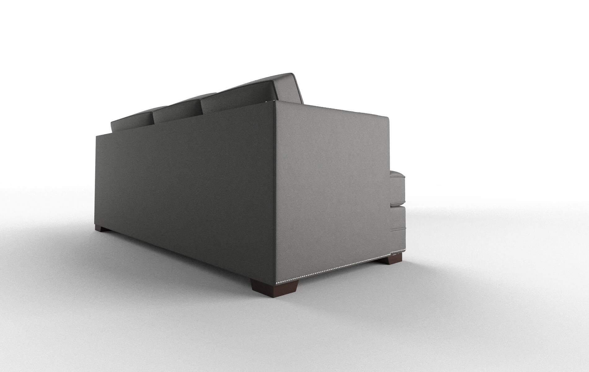 Riga Rocket Charcoal Sectional espresso legs 3