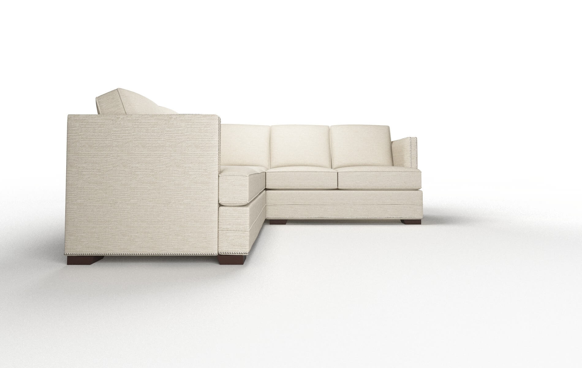 Riga Rocket Dove Sectional espresso legs 2