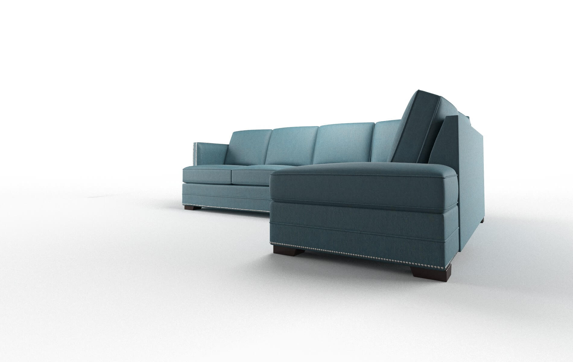 Riga Royale Electric_blue Panel espresso legs 4