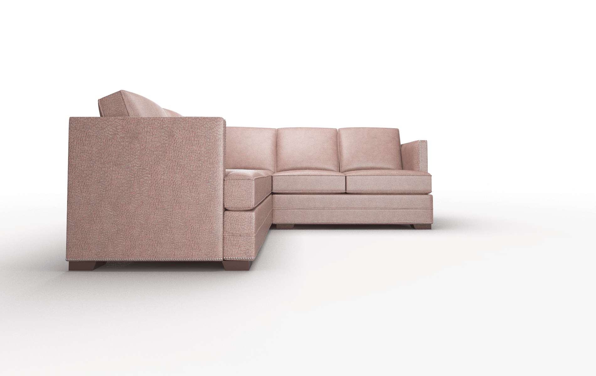 Riga Royale Mocha Sectional espresso legs 2